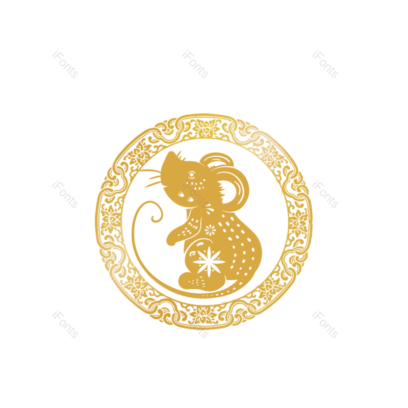 装饰图片,剪纸元素,老鼠PNG,免抠素材